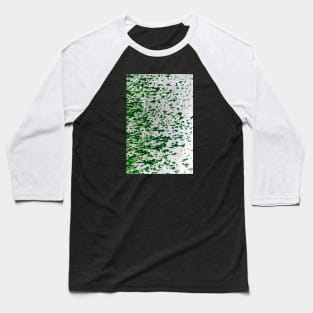 Green Spatter Paint On Metal Baseball T-Shirt